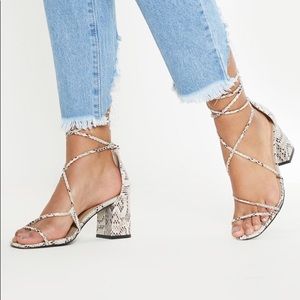 Snake Print Block Heel Sandal
Size: 7